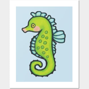 Cute Little Seahorse Posters and Art
